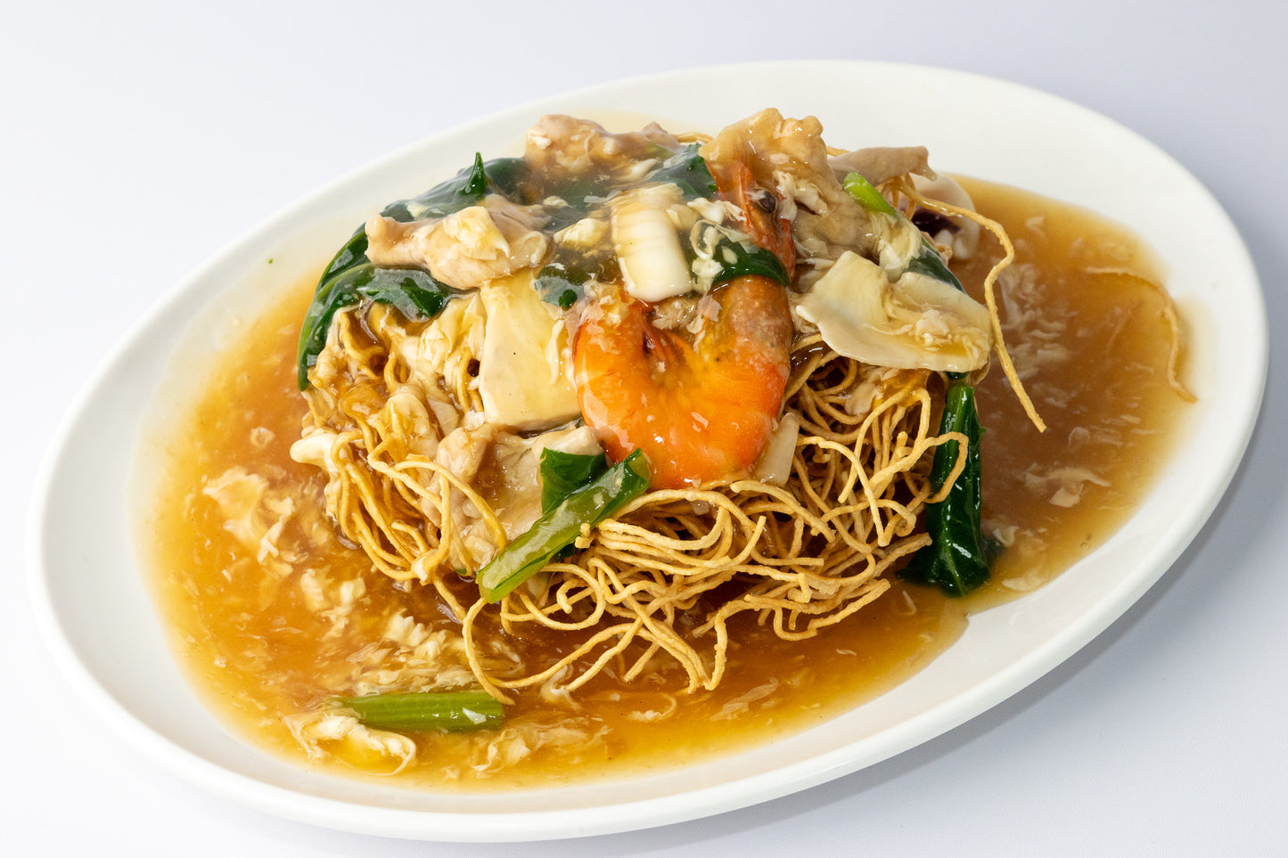Crispy Noodles with Seafood (海鲜生面)