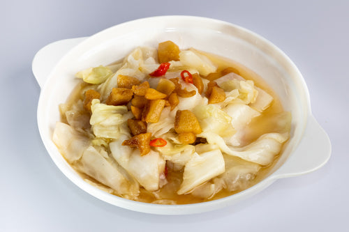 Cabbage with Pork Lard (猪油渣炒包菜)